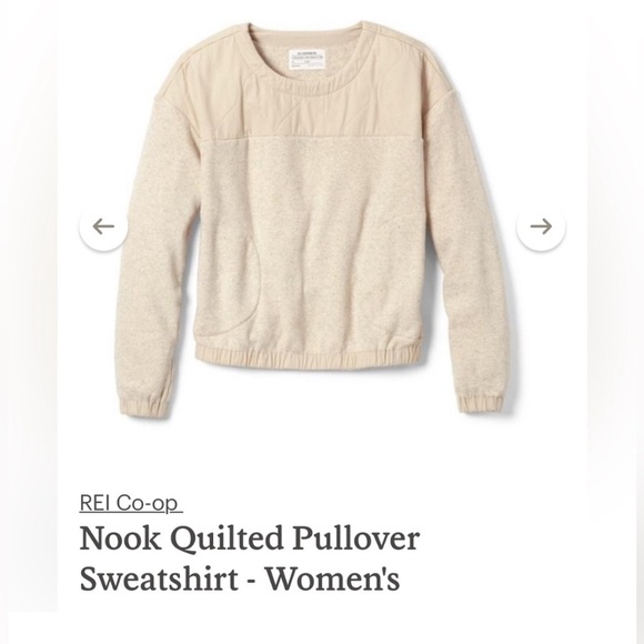 REI Co-Op Nook Quilted Pullover Crewneck Sweatshirt - Picture 1 of 7